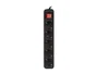 Lanberg Regleta 5 Tomas Schuko con Protección 3m Negra