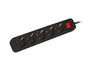 Lanberg Regleta 5 Tomas Schuko con Protección 3m Negra