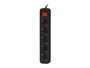 Lanberg Regleta 5 Tomas Schuko con Protección 3m Negra