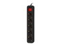 Lanberg Regleta 5 Tomas Schuko con Protección 3m Negro