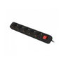 Lanberg Regleta 5 Tomas Schuko con Protección 3m Negro