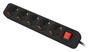 Lanberg Regleta 5 Tomas Schuko con Protección 3m Negro
