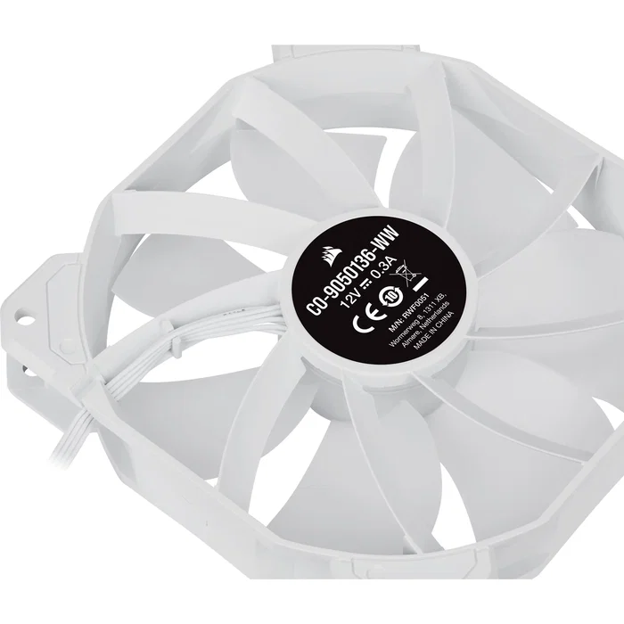 Corsair SP120 RGB ELITE Ventilador PC 120mm Blanco 3-Pack con AirGuide, PWM, 1500 RPM, 47.73 CFM Corsair SP120 RGB ELITE Ventilador PC 120mm Blanco 3-Pack con AirGuide, PWM, 1500 RPM, 47.73 CFM