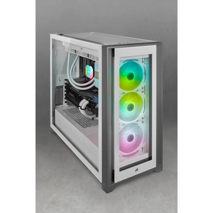 Corsair SP120 RGB ELITE Ventilador PC 120mm Blanco 3-Pack con AirGuide, PWM, 1500 RPM, 47.73 CFM Corsair SP120 RGB ELITE Ventilador PC 120mm Blanco 3-Pack con AirGuide, PWM, 1500 RPM, 47.73 CFM