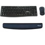 Equip 245015 Reposamuñecas Ergonómico con Teclado de Gel, Relleno Espuma Viscoelástica, para Computadora/Ordenador, Prevención Lesiones, Negro