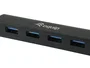 Equip Mini Hub USB 3.2 Gen 1 con 4 Puertos Negro
