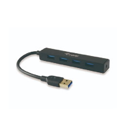 Equip 128953 Hub USB 3.2 Gen 1 con 4 puertos USB Type-A, 5000 Mbit/s, Negro, Plástico