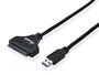 Equip Adaptador USB 3.2 Gen1 a SATA para HDD/SSD 2.5", UASP, Velocidad 5 Gb/s, Cable 50 cm, Negro - 133471