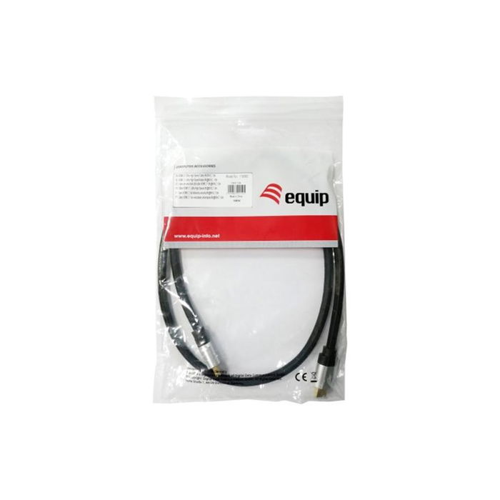 Equip Cable HDMI EQ119382 8K 3 m, Macho-Macho, Contactos Chapado en Oro, Negro/Plata