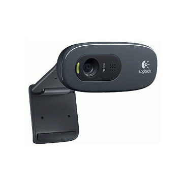 Logitech C270 Webcam HD 720p, 3 MP, Micrófono Integrado, USB 2.0, Negro/Gris