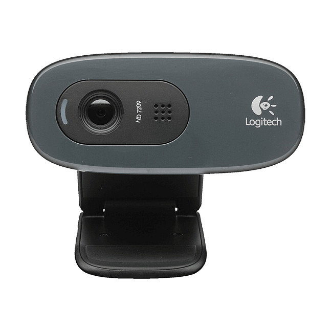 Logitech C270 Webcam HD 720p, 3 MP, Micrófono Integrado, USB 2.0, Negro/Gris