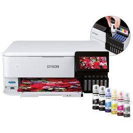 Epson ET-8500 Impresora Inyección Tinta Color A4 5760x1440 DPI Wifi Ethernet USB Pantalla Táctil LCD Blanco