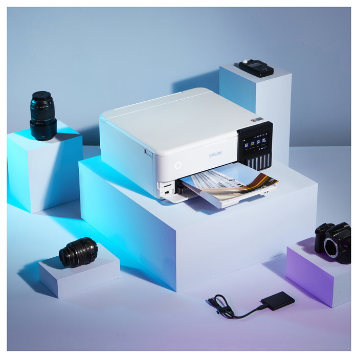 Epson ET-8500 Impresora Inyección Tinta Color A4 5760x1440 DPI Wifi Ethernet USB Pantalla Táctil LCD Blanco