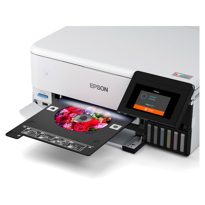 Epson ET-8500 Impresora Inyección Tinta Color A4 5760x1440 DPI Wifi Ethernet USB Pantalla Táctil LCD Blanco