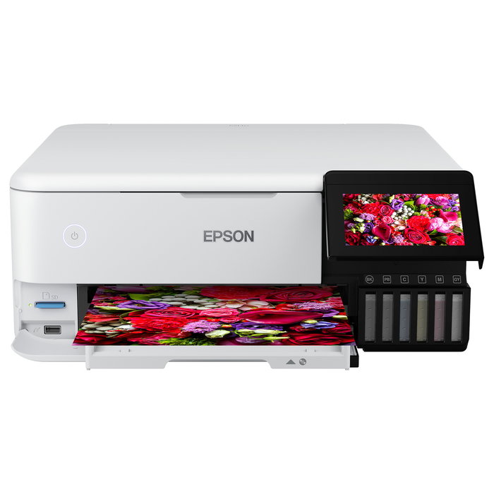 Epson ET-8500 Impresora Inyección Tinta Color A4 5760x1440 DPI Wifi Ethernet USB Pantalla Táctil LCD Blanco