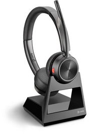 Poly Savi 7220 Office Stereo DECT Auriculares Inalámbricos para Teléfono de Oficina, 12h de Autonomía