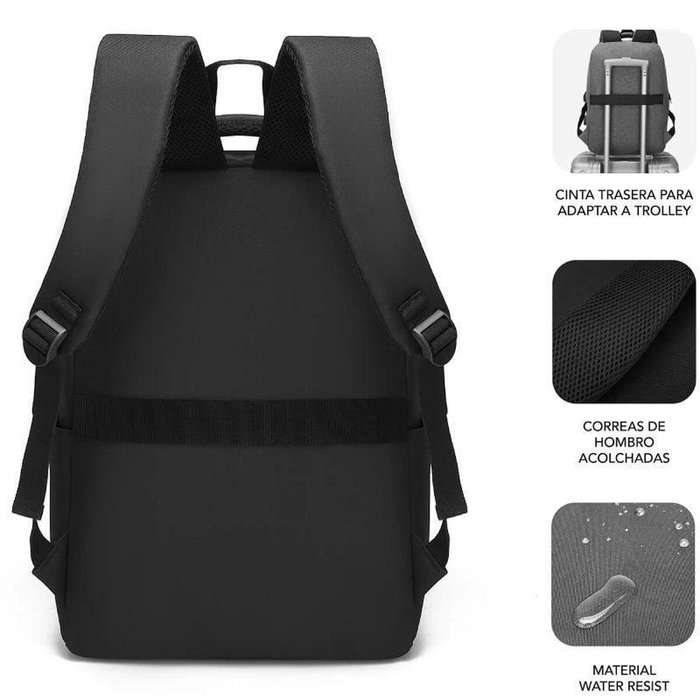Subblim City Backpack Mochila para Portátil 15,6 Pulgadas Negro