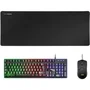 Mars Gaming Pack Gaming - Teclado Mecánico H-Mech, Ratón Óptico y Alfombrilla de Ratón, Negro