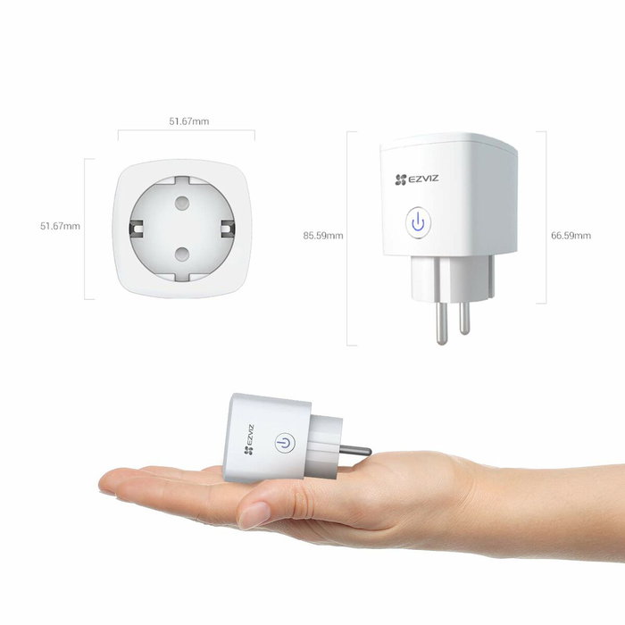 EZVIZ T30-10A-EU Enchufe Inteligente Blanco Wi-Fi