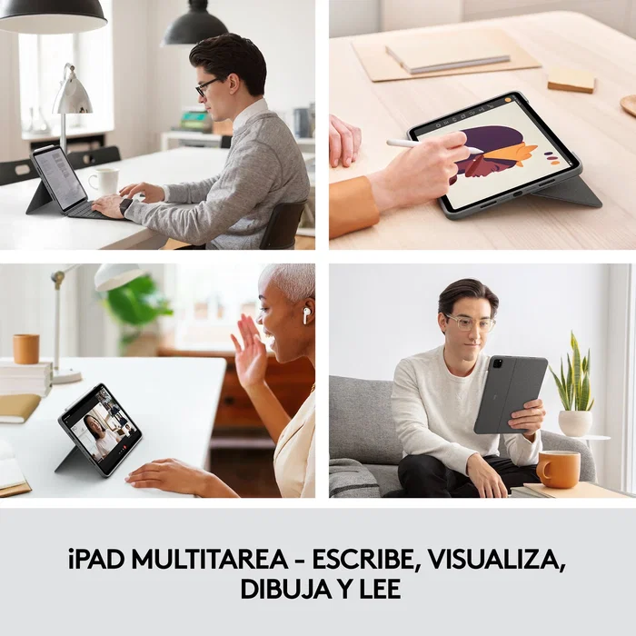 Logitech Combo Touch para iPad Pro de 11 pulgadas, Teclado QWERTY Español, Gris Oxford Logitech Combo Touch para iPad Pro de 11 pulgadas, Teclado QWERTY Español, Gris Oxford