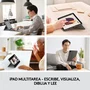 Logitech Combo Touch para iPad Pro de 11 pulgadas, Teclado QWERTY Español, Gris Oxford