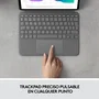 Logitech Combo Touch para iPad Pro de 11 pulgadas, Teclado QWERTY Español, Gris Oxford