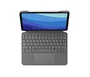 Logitech Combo Touch para iPad Pro de 11 pulgadas, Teclado QWERTY Español, Gris Oxford