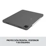 Logitech Combo Touch para iPad Pro de 11 pulgadas, Teclado QWERTY Español, Gris Oxford