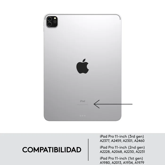 Logitech Combo Touch para iPad Pro de 11 pulgadas, Teclado QWERTY Español, Gris Oxford Logitech Combo Touch para iPad Pro de 11 pulgadas, Teclado QWERTY Español, Gris Oxford