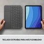 Logitech Combo Touch para iPad Pro de 11 pulgadas, Teclado QWERTY Español, Gris Oxford