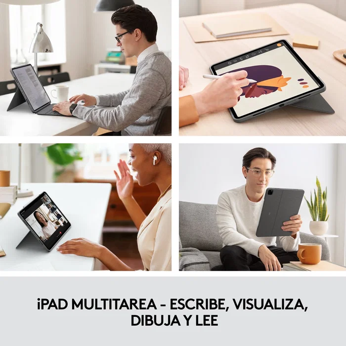 Logitech Combo Touch Funda con Teclado para iPad Pro 12,9 pulgadas, Gris Logitech Combo Touch Funda con Teclado para iPad Pro 12,9 pulgadas, Gris