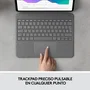 Logitech Combo Touch Funda con Teclado para iPad Pro 12,9 pulgadas, Gris