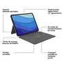 Logitech Combo Touch Funda con Teclado para iPad Pro 12,9 pulgadas, Gris