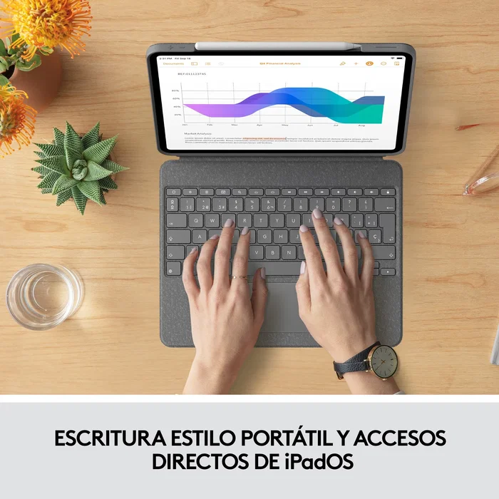 Logitech Combo Touch Funda con Teclado para iPad Pro 12,9 pulgadas, Gris Logitech Combo Touch Funda con Teclado para iPad Pro 12,9 pulgadas, Gris
