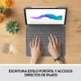 Logitech Combo Touch Funda con Teclado para iPad Pro 12,9 pulgadas, Gris