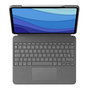 Funda con teclado (espaÑol) logitech combo touch para tablets apple ipad pro 12.9' 5 gen/ gris