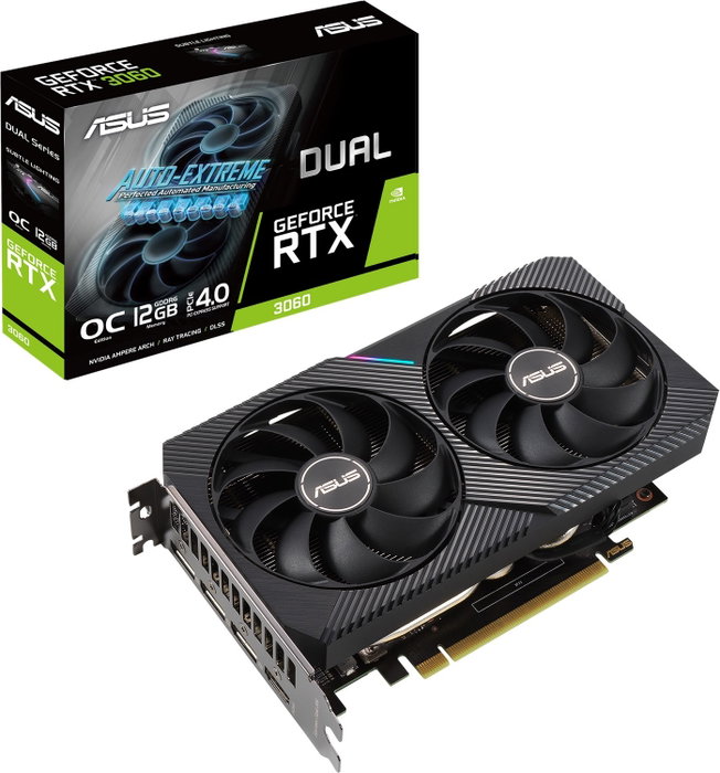 ASUS Dual GeForce RTX 3060 12GB GDDR6 OC Edition V2 LHR