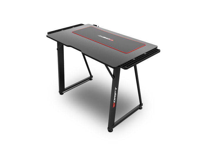 Drift DRDZ75 Mesa Gaming Negra Extensible 100x60cm con Alfombrilla XL, Soporte Auriculares y Bebida