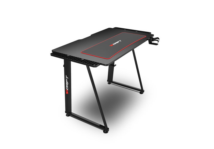 Drift DRDZ75 Mesa Gaming Negra Extensible 100x60cm con Alfombrilla XL, Soporte Auriculares y Bebida