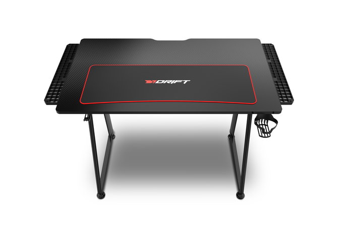 Drift DRDZ75 Mesa Gaming Negra Extensible 100x60cm con Alfombrilla XL, Soporte Auriculares y Bebida