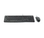 Logitech 920-002543 - Kit Teclado y Ratón Alámbrico USB MK120, Distribución QWERTY Italiano, Teclado Numérico, Negro, Resistente a Derrames