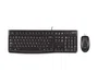 Logitech 920-002543 - Kit Teclado y Ratón Alámbrico USB MK120, Distribución QWERTY Italiano, Teclado Numérico, Negro, Resistente a Derrames