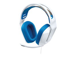 Logitech G335 Auriculares Gaming con Micrófono - Conectividad Jack 3.5mm, Diadema Ajustable, 40mm, Peso Ligero 240g, Color Blanco - Compatible PC, Consola, Portátil