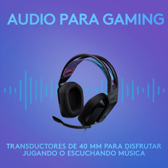 Logitech G335 Auriculares Gaming con Micrófono Negro