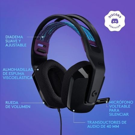 Logitech G335 Auriculares Gaming Alámbricos con Micrófono Plug & Play, Diadema Ajustable, Negro, 981-000978, Compatible PC PS5 Xbox Switch Logitech G335 Auriculares Gaming Alámbricos con Micrófono Plug & Play, Diadema Ajustable, Negro, 981-000978, Compatible PC PS5 Xbox Switch