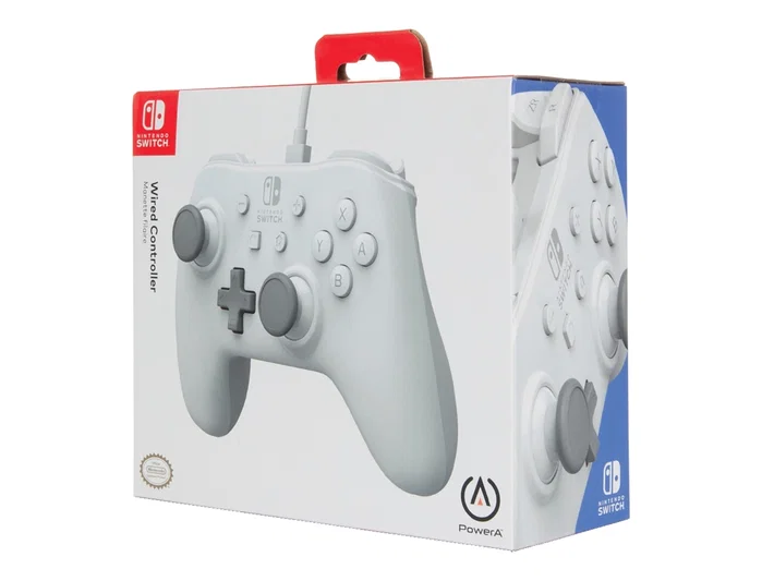 PowerA Mando con Cable para Nintendo Switch - Blanco Mate