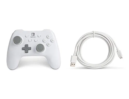 PowerA Mando con Cable para Nintendo Switch, Blanco Mate PowerA Mando con Cable para Nintendo Switch, Blanco Mate