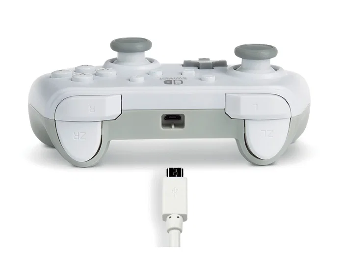 PowerA Mando con Cable para Nintendo Switch - Blanco Mate