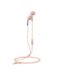 Muvit E56 Auriculares Intraurales Alámbricos con Micrófono, Cable Jack 3.5 mm para Llamadas y Música, Color Rosa