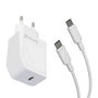 Muvit For Change MCPAK0044 Cargador de Pared 20W USB-C con Cable USB-C a USB-C
